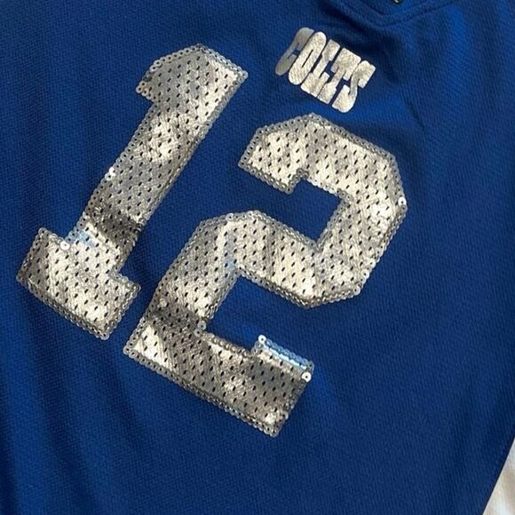 Majestic Womens Colts Jersey Andrew Luck #12 NFL Football Shirt Blue White Sz XL - Picture 3 of 6
